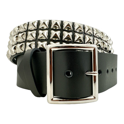 BT104GB  GARRISON BUCKLE 3 ROW STUDDED  BELT