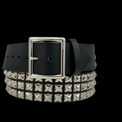 BT104GB  GARRISON BUCKLE 3 ROW STUDDED  BELT
