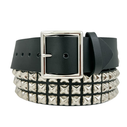 BT104GB  GARRISON BUCKLE 3 ROW STUDDED  BELT