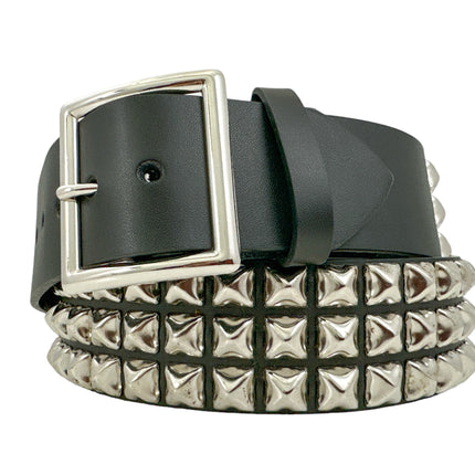 BT104GB  GARRISON BUCKLE 3 ROW STUDDED  BELT