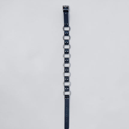 BT106WD  1 1/2" DOUBLE RIVET LEATHER LINK 2" RING BELT