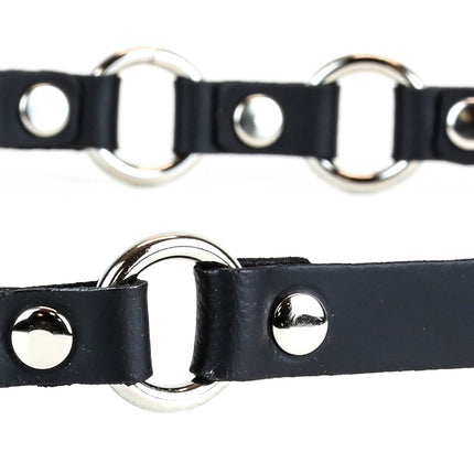 BT110-3/4 BLACK LEATHER 3/4" RING LINK BELT