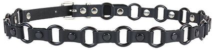 BT110-3/4-BS BLACK LEATHER 3/4" BLACK RING LINK BELT