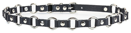 BT110-3/4 BLACK LEATHER 3/4" RING LINK BELT