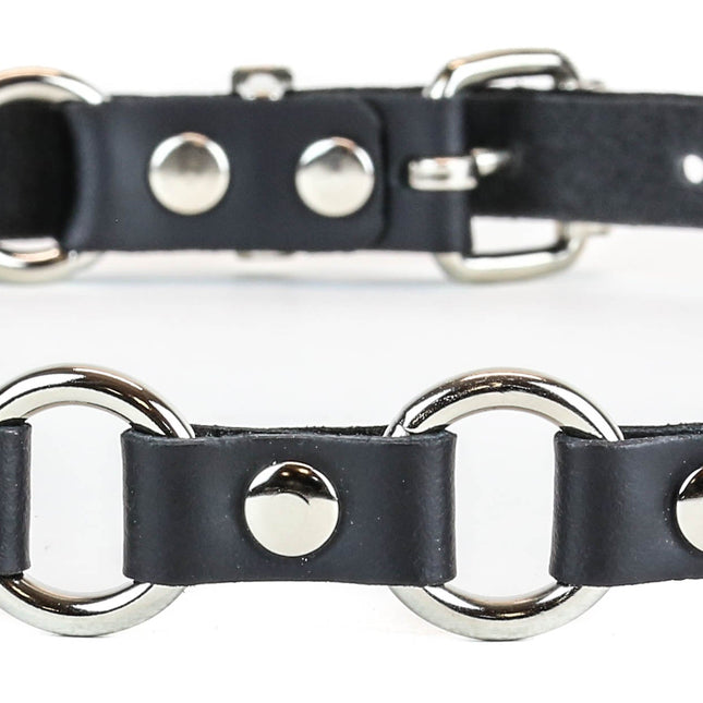 BT110-3/4 BLACK LEATHER 3/4" RING LINK BELT