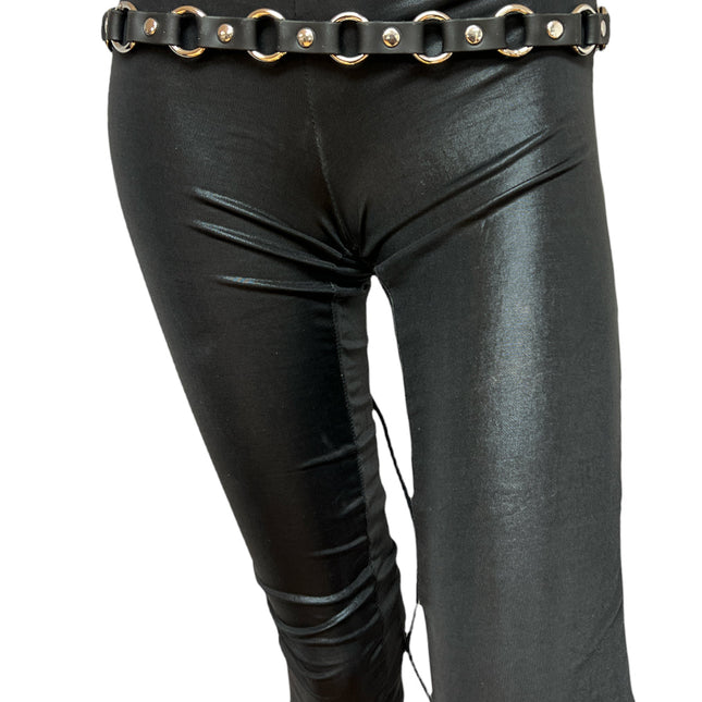BT110-3/4 BLACK LEATHER 3/4" RING LINK BELT