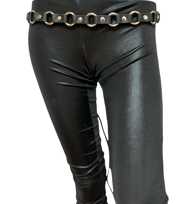 BT110-3/4 BLACK LEATHER 3/4" RING LINK BELT