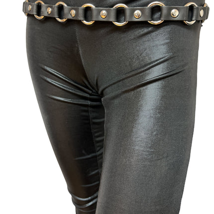 BT110-3/4 BLACK LEATHER 3/4" RING LINK BELT