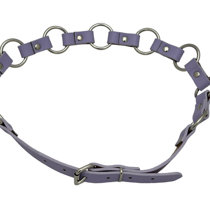 BT110M-PURPLE   VEGAN LEATHER 1 1/4" RING LINK BELT