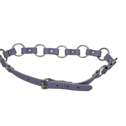 BT110M-PURPLE   VEGAN LEATHER 1 1/4" RING LINK BELT