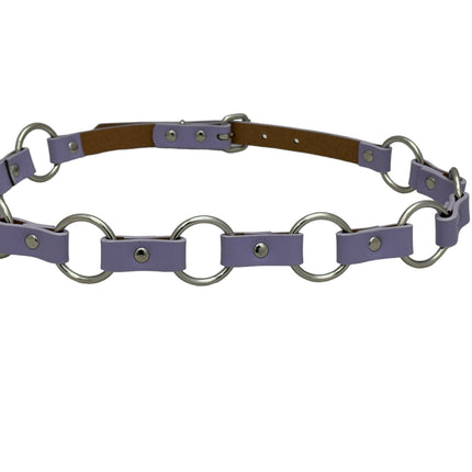 BT110M-PURPLE   VEGAN LEATHER 1 1/4" RING LINK BELT