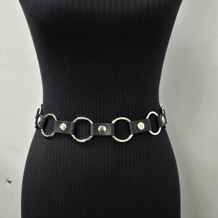 BT110BR  LARGE 1/2"  RIVET LEATHER LINK  1 1/4" RING LINK BELT