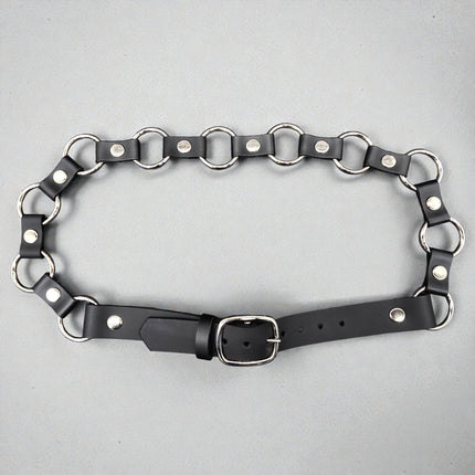 BT110BR  LARGE 1/2"  RIVET LEATHER LINK  1 1/4" RING LINK BELT