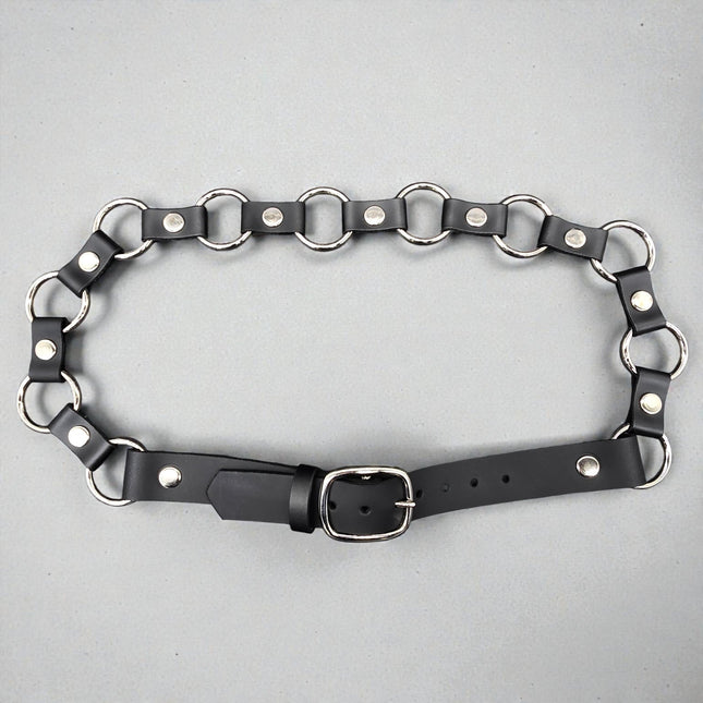 BT110BR  LARGE 1/2"  RIVET LEATHER LINK  1 1/4" RING LINK BELT