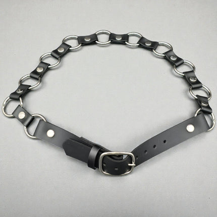 BT110BR  LARGE 1/2"  RIVET LEATHER LINK  1 1/4" RING LINK BELT