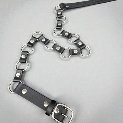 BT110BR  LARGE 1/2"  RIVET LEATHER LINK  1 1/4" RING LINK BELT