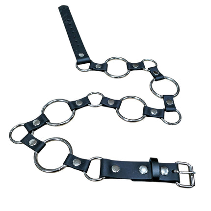BT113-125 1 1/4" & 2" RING LINK BELT GENUINE LEATHER