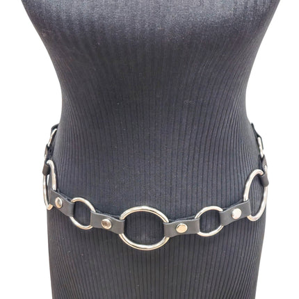 BT113-125 1 1/4" & 2" RING LINK BELT GENUINE LEATHER