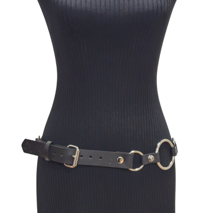BT113-125 1 1/4" & 2" RING LINK BELT GENUINE LEATHER