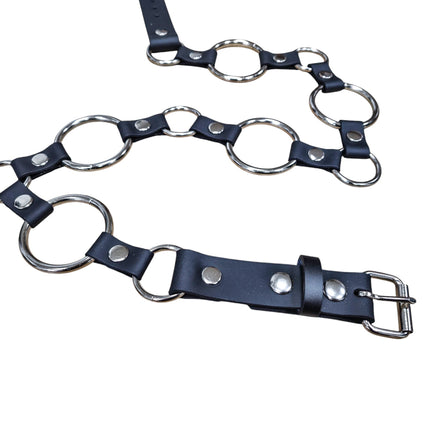 BT113-125 1 1/4" & 2" RING LINK BELT GENUINE LEATHER