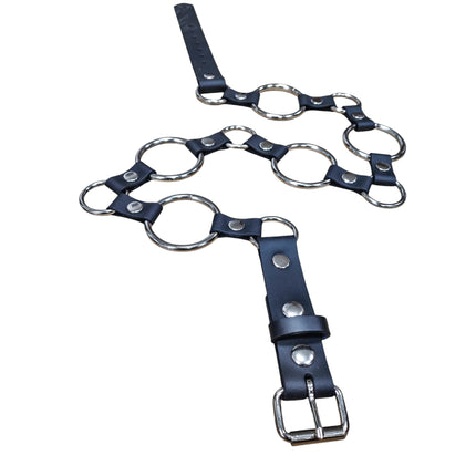BT113-125 1 1/4" & 2" RING LINK BELT GENUINE LEATHER