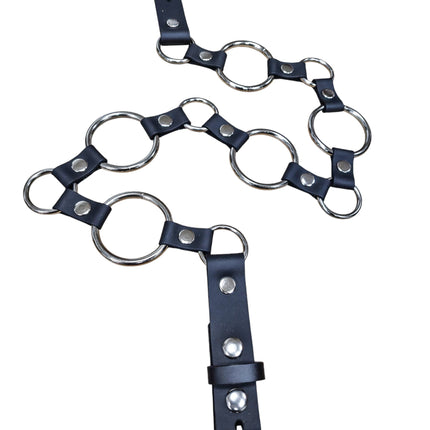 BT113-125 1 1/4" & 2" RING LINK BELT GENUINE LEATHER