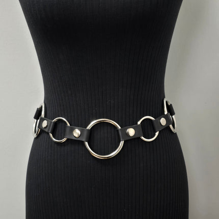 BT113-200BR  LARGE 1/2"  RIVET LEATHER LINK  2" AND 1 1/4" RING LINK BELT