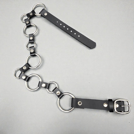 BT113-200BR  LARGE 1/2"  RIVET LEATHER LINK  2" AND 1 1/4" RING LINK BELT