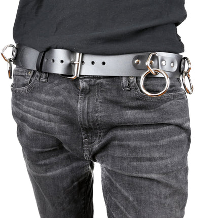BT114  1 3/4" WIDE LARGE BONDAGE 1 1/2" RING BELT