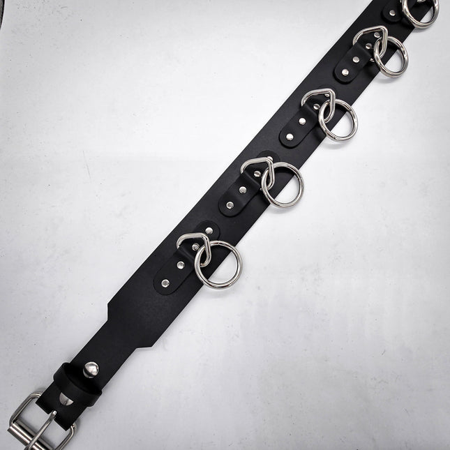 BT114-250 2 1/2" WIDE BONDAGE BELT NARROW HEAD ROLLER BUCKLE