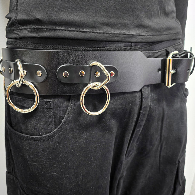 BT114-250 2 1/2" WIDE BONDAGE BELT NARROW HEAD ROLLER BUCKLE