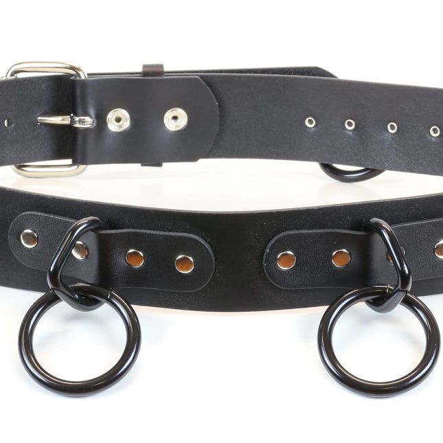 BT114-BS  1 3/4" WIDE LARGE BONDAGE 1 1/2" RING BELT
