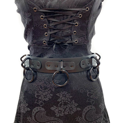 BT114-BS  1 3/4" WIDE LARGE BONDAGE 1 1/2" RING BELT