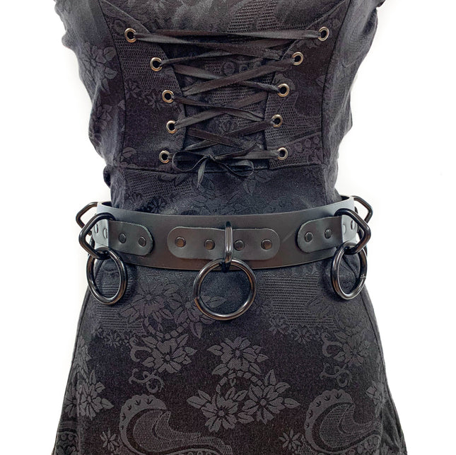 BT114-BS  1 3/4" WIDE LARGE BONDAGE 1 1/2" RING BELT