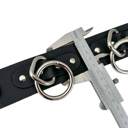 BT114VG  VEGAN LEATHER LARGE O RING BONDAGE BELT