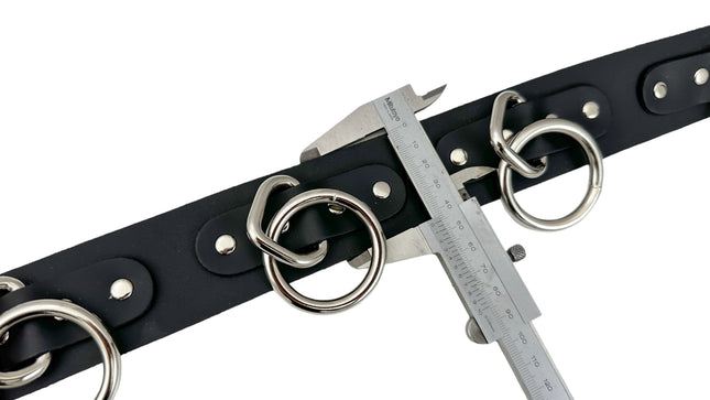 BT114VG  VEGAN LEATHER LARGE O RING BONDAGE BELT