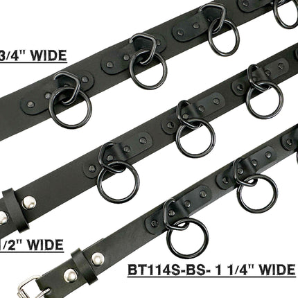 BT114M-BS  1 1/2" WIDE LARGE BONDAGE 1 1/2" RING BELT [NEW]