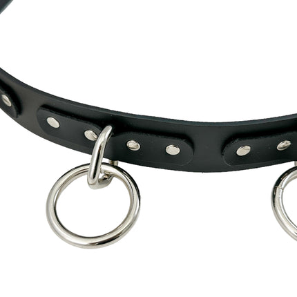 BT114M-  1 1/2" WIDE LARGE BONDAGE 1 1/2" RING BELT [NEW]