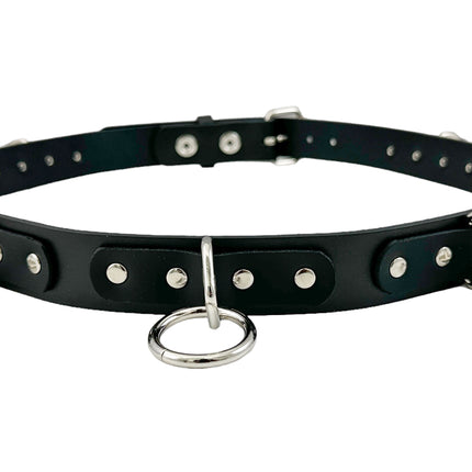 BT114M-  1 1/2" WIDE LARGE BONDAGE 1 1/2" RING BELT [NEW]