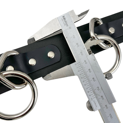 BT114VG  VEGAN LEATHER LARGE O RING BONDAGE BELT