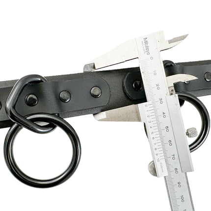 BT114S-BS   NEW 1 1/4" WIDE LARGE BONDAGE 1 1/2" RING BELT