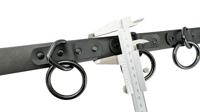 BT114S-BS   NEW 1 1/4" WIDE LARGE BONDAGE 1 1/2" RING BELT
