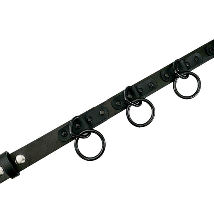 BT114S-BS   NEW 1 1/4" WIDE LARGE BONDAGE 1 1/2" RING BELT