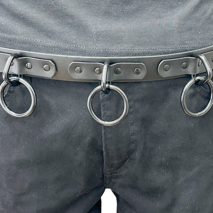 BT114S-BS   NEW 1 1/4" WIDE LARGE BONDAGE 1 1/2" RING BELT