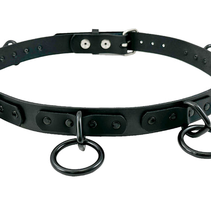 BT114S-BS   NEW 1 1/4" WIDE LARGE BONDAGE 1 1/2" RING BELT