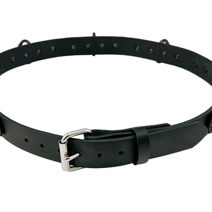 BT114S-BS   NEW 1 1/4" WIDE LARGE BONDAGE 1 1/2" RING BELT