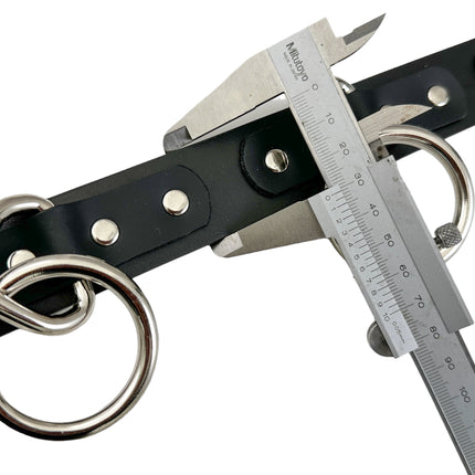 BT114S-  NEW 1 1/4" WIDE LARGE BONDAGE 1 1/2" RING BELT