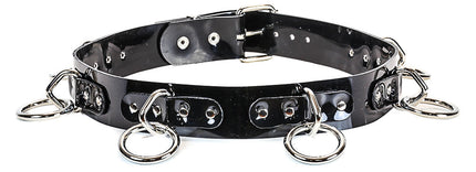 BT114VN-BLK VINYL PVC BONDAGE BELT