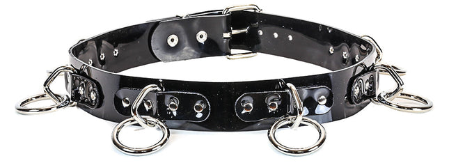 BT114VN-BLK VINYL PVC BONDAGE BELT