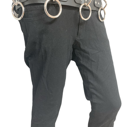 BT114  1 3/4" WIDE LARGE BONDAGE 1 1/2" RING BELT